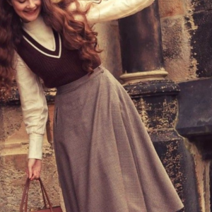 Vintage Midi Pinafore Dress