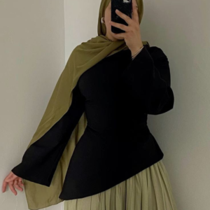 Structured Bell Sleeves Hijabi Top
