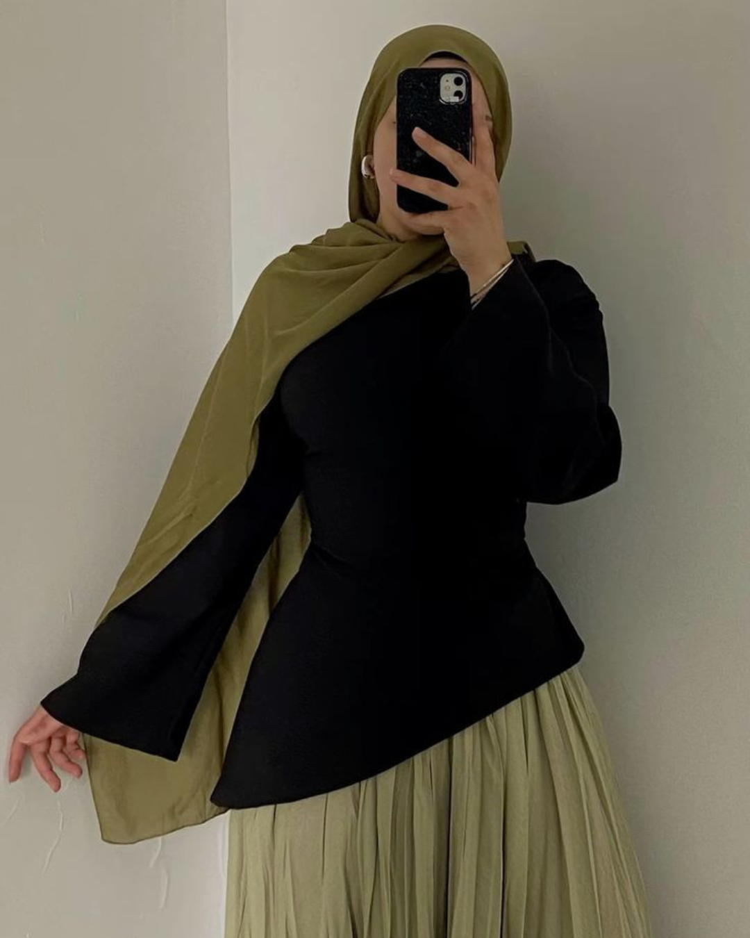 Structured Bell Sleeves Hijabi Top